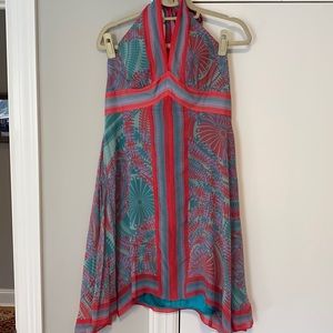 BCBG Maxazria halter top floral dress